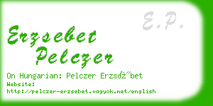 erzsebet pelczer business card